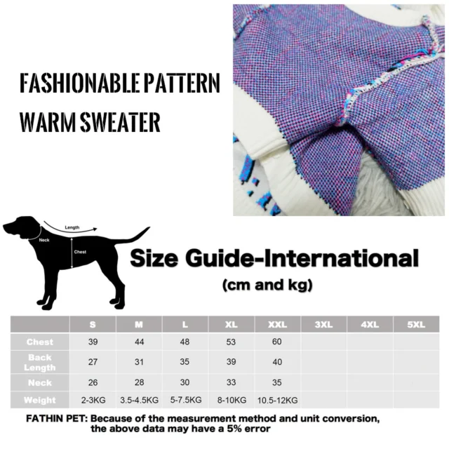 FATHIN Soft Designer Dog Sweater Pet Outfit Costume Fashion Sweater for Small Large Dogs Schnauzer Bulldog Puppy Clothes - Image 2