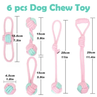 6pcs Pink Dog Toy