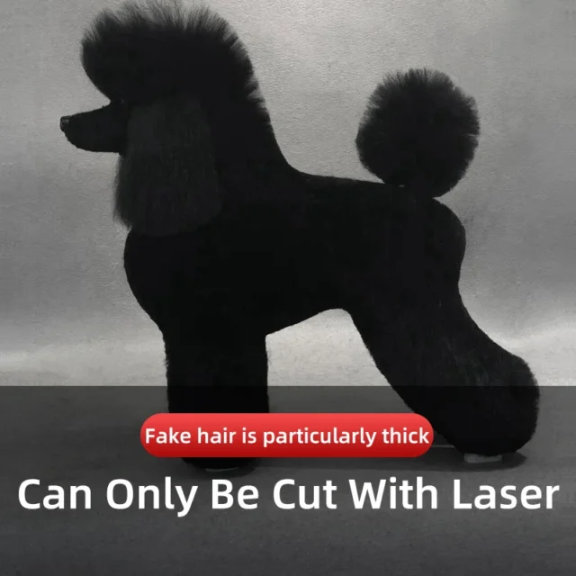 Pet simulation hair only beauty fake Beautician practice dog standard poodle whole body fake hair Must be used with skeleton - Image 3