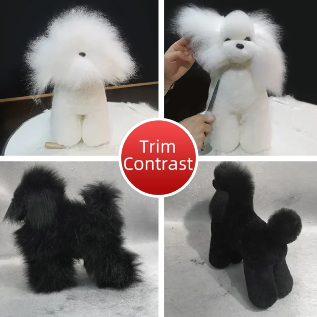 Pet simulation hair only beauty fake Beautician practice dog standard poodle whole body fake hair Must be used with skeleton - Image 4