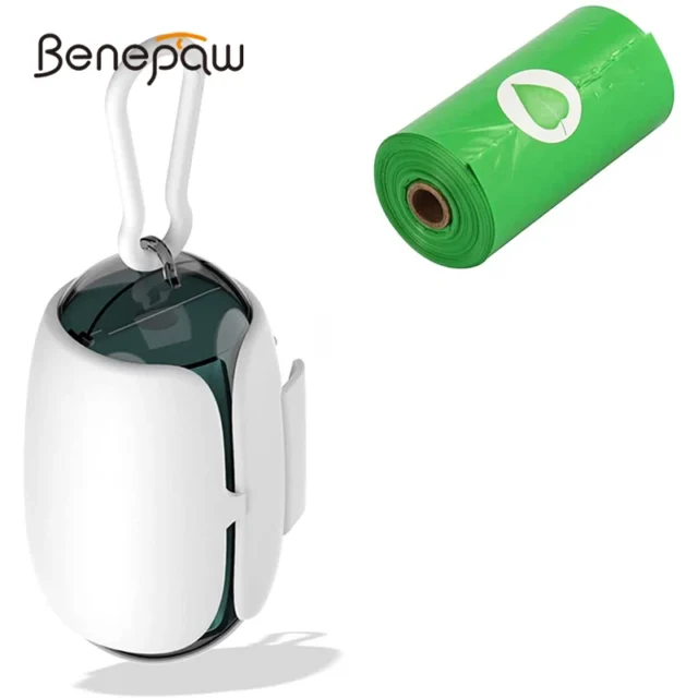 Benepaw Eco-Friendly Dog Poop Bag Dispenser Durable Lightweight Portable Pet Strap Poop Bag Holder Fixed Leash Design