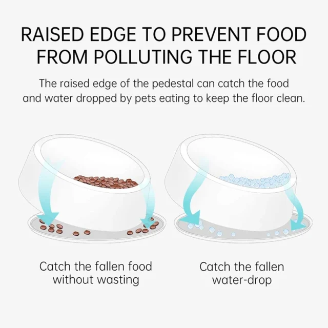 Benepaw Wide Mouth Cat Bowls Adjustable Tilted Non-Slip Small Dogs Kitten Feeding Bowls Dishwasher Safe Food Grade Material - Image 5