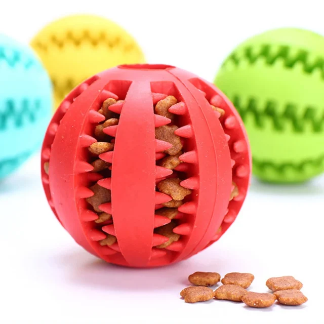 Pet Dog Toy Interactive Rubber Balls for Small Medium Dogs Cat Chewing Toys Pet Tooth Cleaning Indestructible Dog Food Balls - Image 5