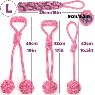 5pcs Pink Dog Toy-L