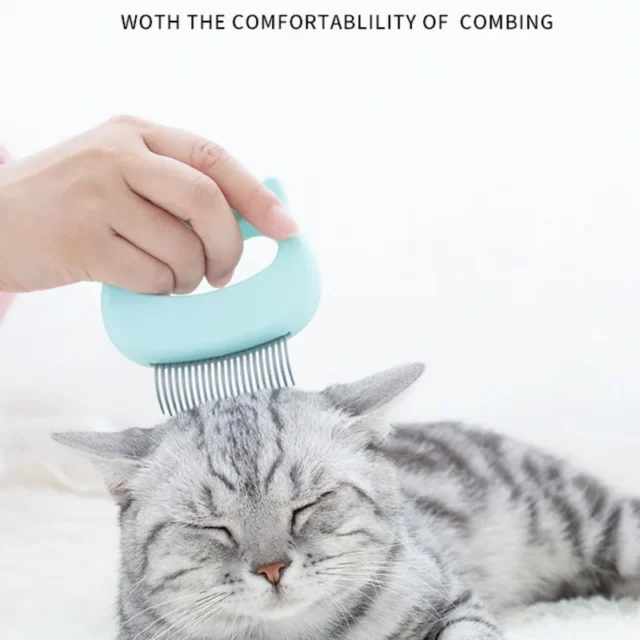 Pet Dog Cat Combs Hair Remover Brush Pet Grooming Tools Dog Massage Comb Brush Cute Handle Remove Loose Hairs Pet Cat Supplies - Image 2