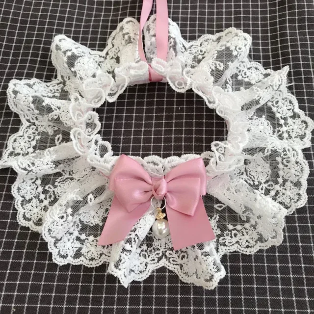 Lace Bowknot Collar for Dogs Cats Vintage Kitten Puppy Necklace Sweet Scarf Cat Collar Bib Puppy Accessories Maltese Schnauzer - Image 3