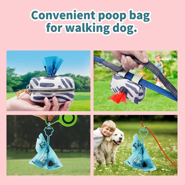 Benepaw Biodegradable Dog Poop Bags Hand Free Clip Eco-friendly Leak-Proof Strong Pet Waste Bag Easy to Tear 120/270 Pieces - Image 3