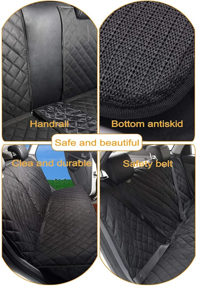 Benepaw Bite Resistant Nylon Dog Car Seat Cover Central Armrest Compatible Antislip Waterproof Pet Travel Car Seat Protector - Image 4