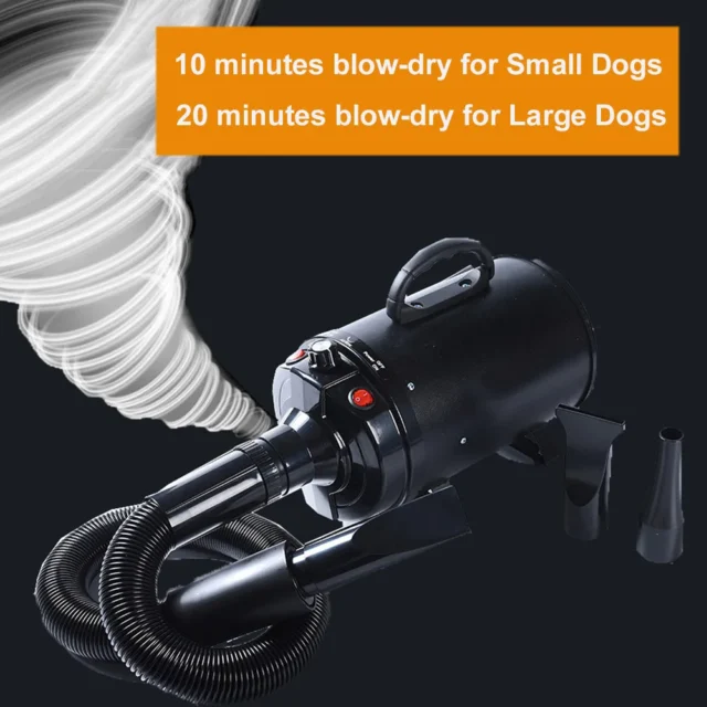 Pet Hair Dryer For Dogs Pet Dog Cat Grooming Blower Warm Wind Fast Blow-dryer For Small Medium Large Dog Dryer Low Noise 2600W - Image 3