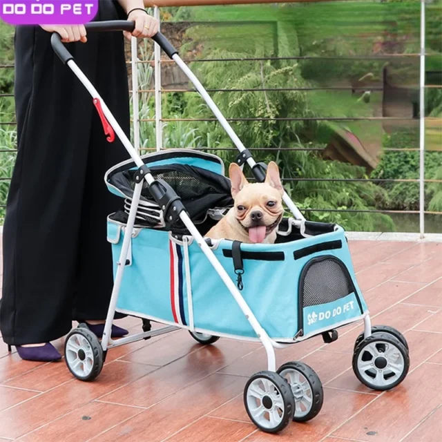 Pets Outdoor Portable Folding Cart Carrier For Dogs Comfortable Breathable Small Medium Accessories Cat Transportation - Image 5