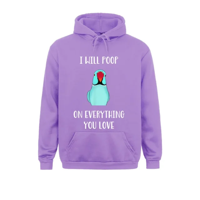 Cute Indian Ringneck I Will Poop On Everything You Love Winter Men Hoodies Long Sleeve Sportswear 2021 Discount Sweatshirts - Image 2