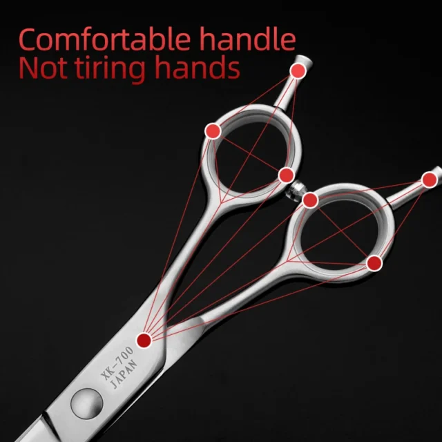 Professional Pet Scissors, Straight Cut, Curved Scissors, Thinning, Dog Hair Artifact, Self-cutting Hairdressing Scissors Set - Image 4