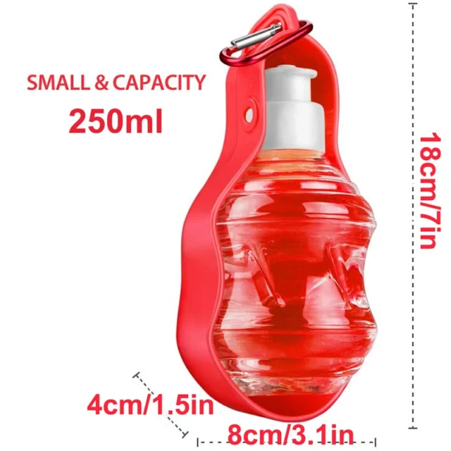 Benepaw 250ml Portable Dog Water Bottle Snap Hook Durable Safe Pet Bottle Drinking Foldable Cup Easy To Use For Outdoor Walking - Image 6