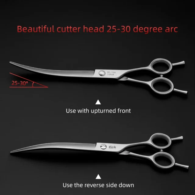 Professional Pet Scissors, Straight Cut, Curved Scissors, Thinning, Dog Hair Artifact, Self-cutting Hairdressing Scissors Set - Image 5