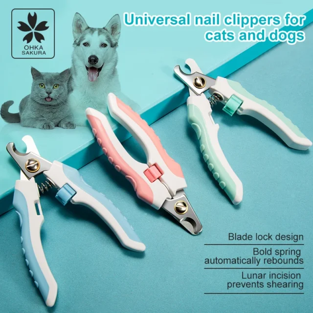 Manufacturer Wholesale Stainless Steel Animal Dog Cat Nails Scissors Cutter Home Grooming Toe Care Tools for Pet