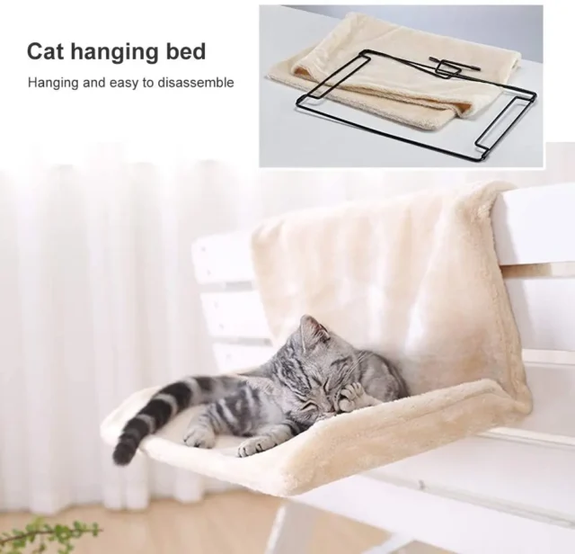 Cat Bed Hanging Pet Cat Hammock Aerial Pet Bed For Cat Sleeping Easy Washable Kitten Cats Window Seat House Pet Accessories - Image 3