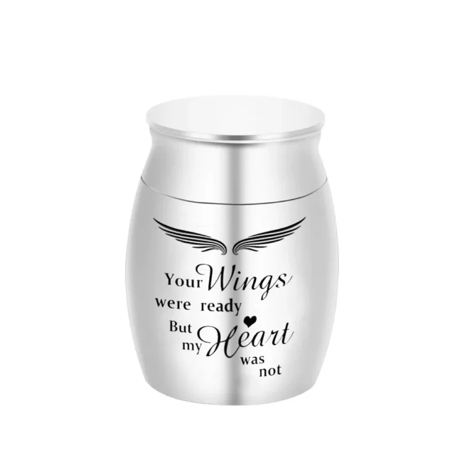 Angel Wings Small Urns for Human Ashes Holder Mini Cremation Urns for Ashes Alloy Metal Memorial Pet Dog Cat Bird Ash 5 Colors - Image 3