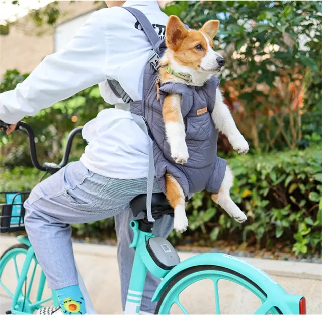 Winter Pet Dog Backpack Thicken Warm Cat Backpack Hands Free Portable Travel Dog Carrier for Small Dogs Windproof Safety Pet Bag - Image 5