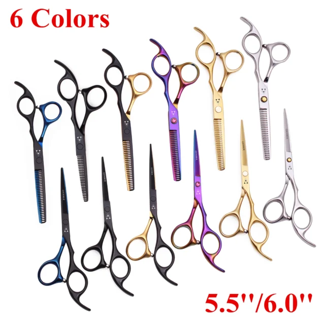 Hair Scissors 5.5 6.0 Professional Hairdressing Scissors Thinning Barber Scissor Set Hair Cutting Scissors 440C Japan Steel 888# - Image 2