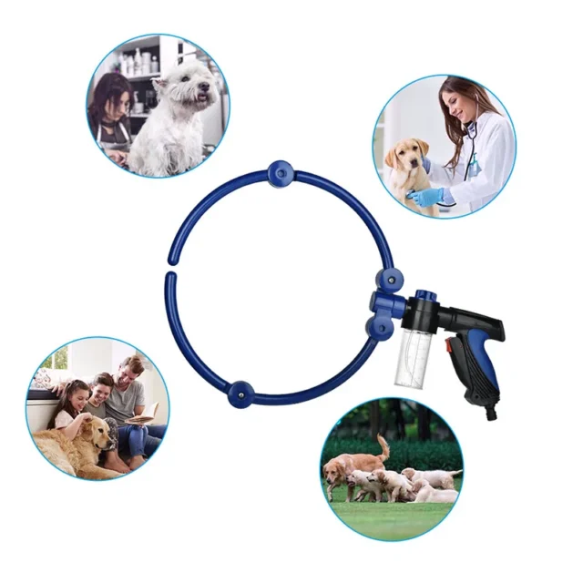 Pet Dog Cat Shower Tool 360 Washing Sprayers Ring-Shaped Quick Bath Cleaning Washing Bath Sprayers Pet Supplies Bathing Tool - Image 6