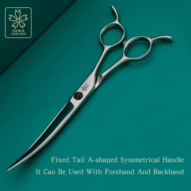 Professional pet scissors direct shear curved tooth scissors thin Scissors Set dog hair cutting tools beautician scissors - Image 5