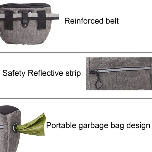 Benepaw Durable Dog Treat Bag Large Capacity Built-In Poop Bag Dispenser Pet Training Pouch Waterproof Reflective Waist Pocket - Image 4