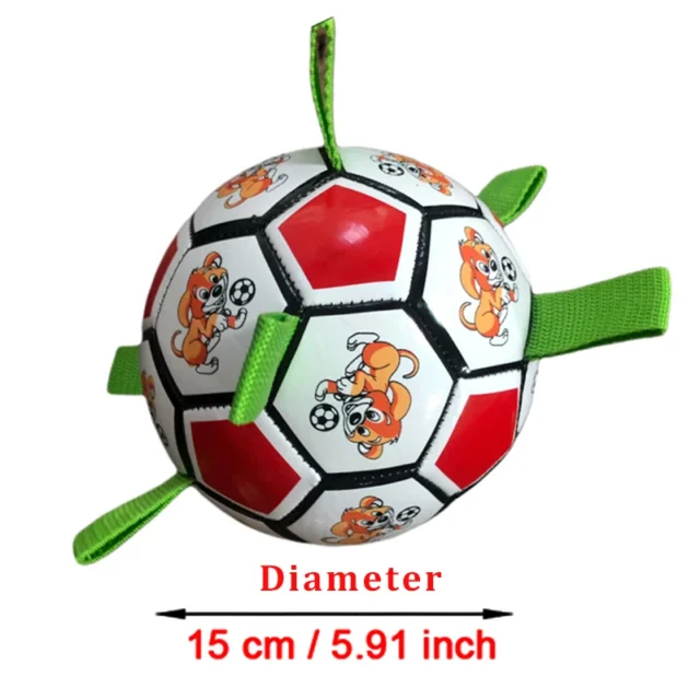 KOMMILIFE Interactive Football Toy For Dogs Outdoor Training Soccer Pet Dog Toys Dog Bite Chew Toy Medium Large Dog Ball Toys - Image 5