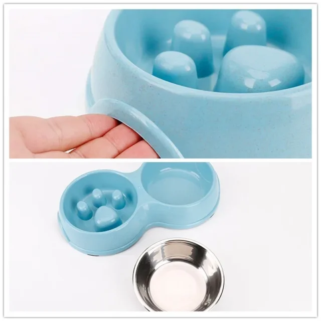 Benepaw Eco Friendly Slow Feeder Double Dog Bowl For Dogs Cats Quality Stainless Steel Anti Slip Pet Food Doggy Bowl Drinking - Image 5