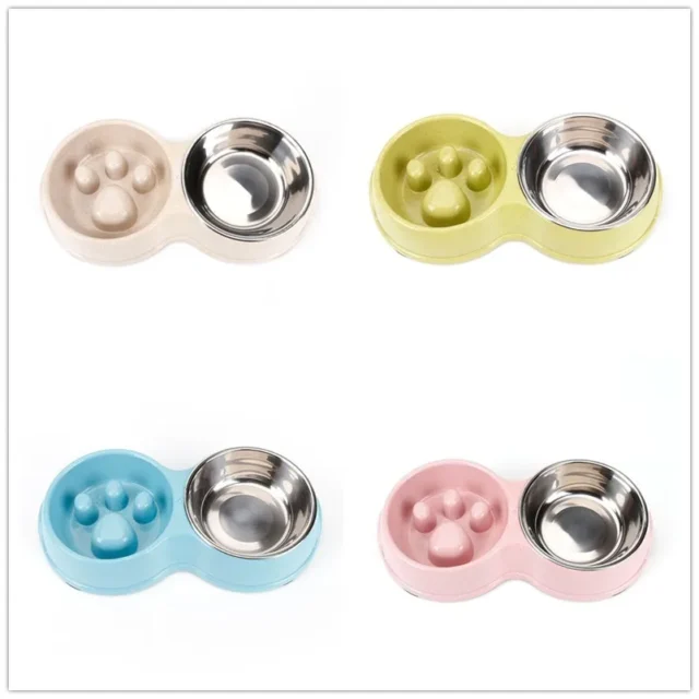 Benepaw Eco Friendly Slow Feeder Double Dog Bowl For Dogs Cats Quality Stainless Steel Anti Slip Pet Food Doggy Bowl Drinking - Image 6