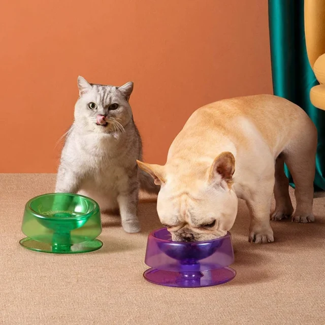 Benepaw Wide Mouth Cat Bowls Adjustable Tilted Non-Slip Small Dogs Kitten Feeding Bowls Dishwasher Safe Food Grade Material - Image 2