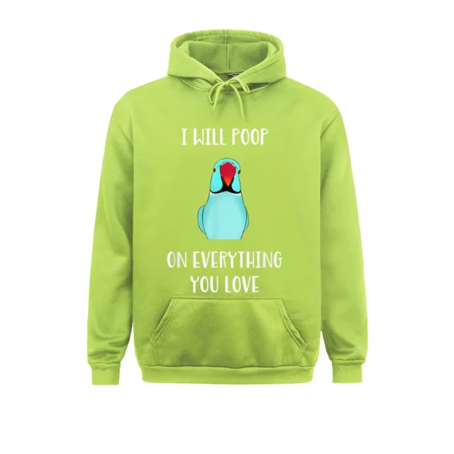 Cute Indian Ringneck I Will Poop On Everything You Love Winter Men Hoodies Long Sleeve Sportswear 2021 Discount Sweatshirts - Image 4