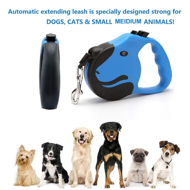 Benepaw Fashion Automatic Retractable Dog Leash Strong No Tangle Anti Slip Handle Puppy Pet Lead For Small Medium Dogs Cats - Image 5