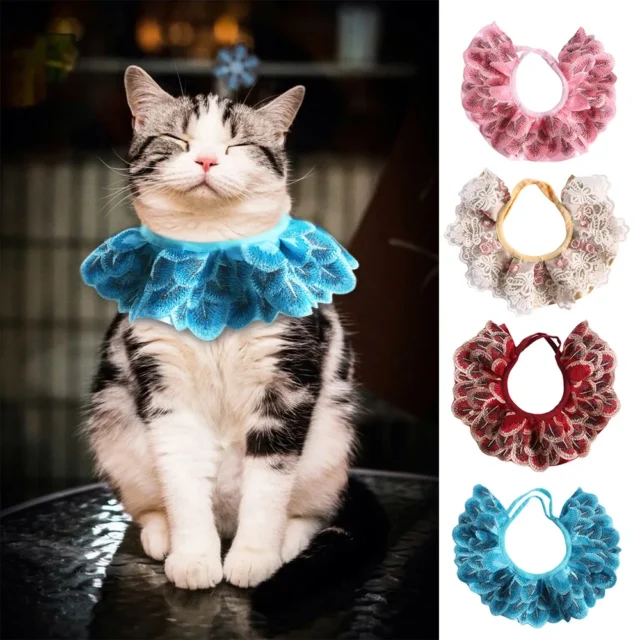 Fashion Pet Collar Bibs Cute Feather Shape Pet Collar Bib Lovely Dog Cat Necklace Decor Collars for Small Dog Cats