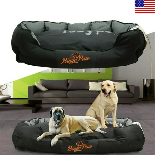 Waterproof XXL Extra Large Jumbo Orthopedic Sofa Dog Bed Pet Mat Kennel Washable Basket Pillow Comfy Bed