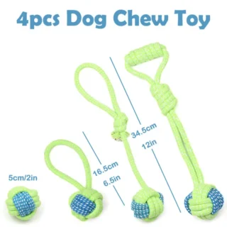 4pcs Green Dog Toy