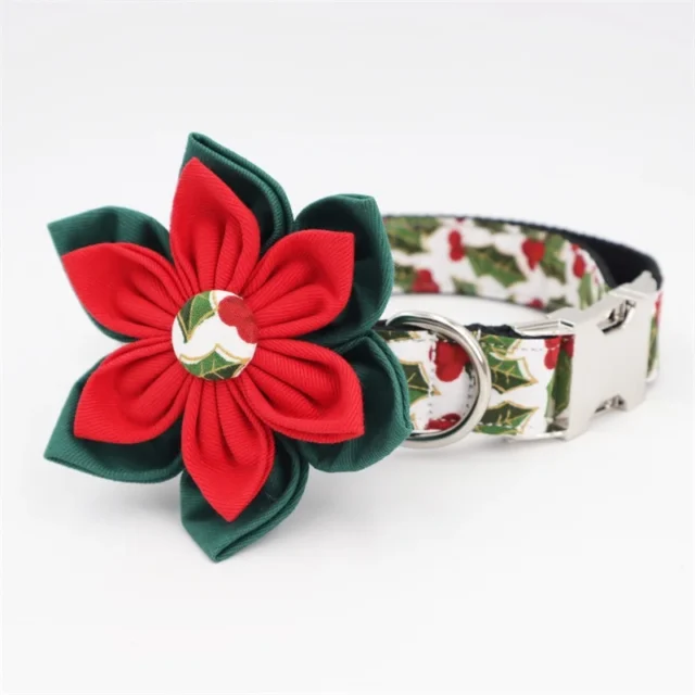 Christmas Dog Collar Bow Tie , Metal Buckle Big and Small Dog&Cat Collar Pet Accessories