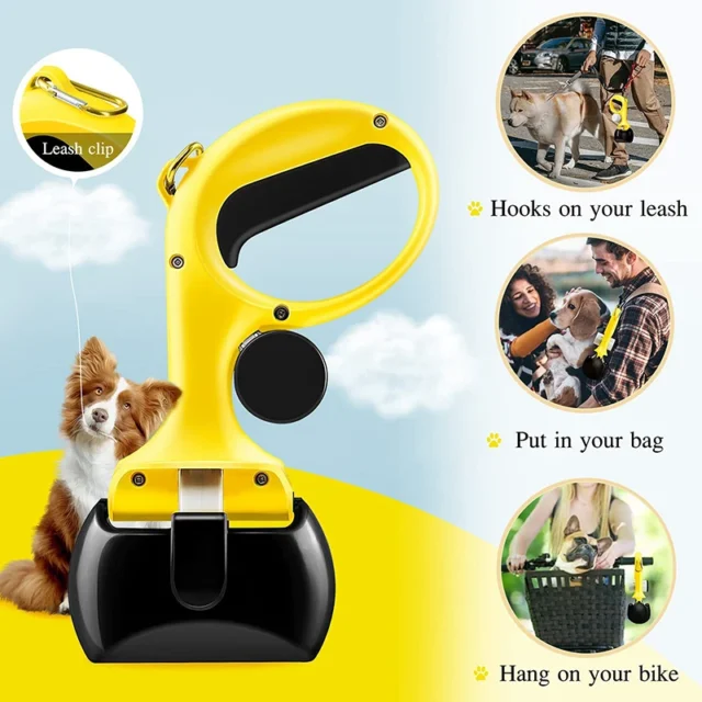 Benepaw Portable Dog Poop Scooper High Strength Ergonomic Pet Pooper Scooper Great For Grass/Dirt/Gravel/Lawns Waste Pick Up - Image 2