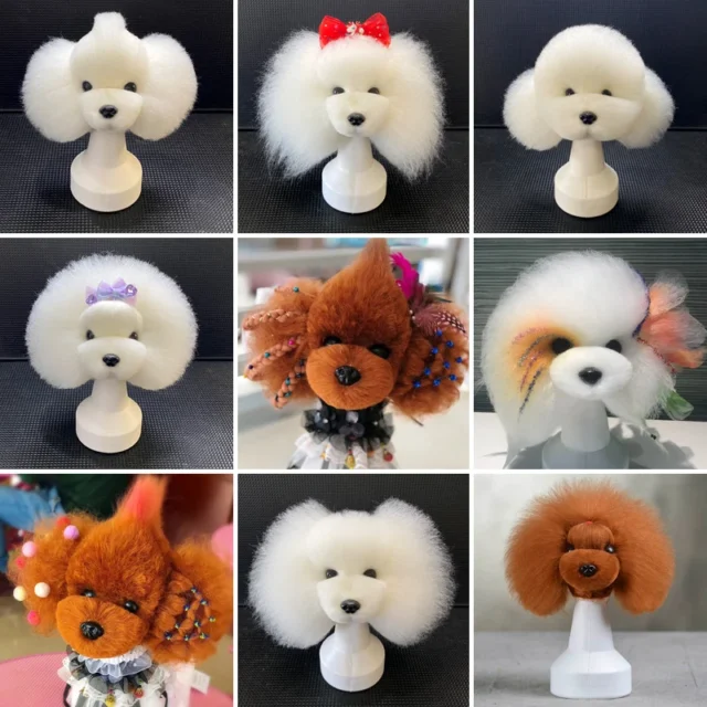 Pet simulation hair only beauty fake Beautician practice dog standard poodle whole body fake hair Must be used with skeleton - Image 6