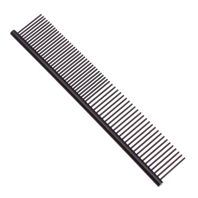 1pc Black Metal Comb Long Thick Hair Brush Stainless Steel Barber Professional Pets Grooming Combs Cats Dogs 6703#