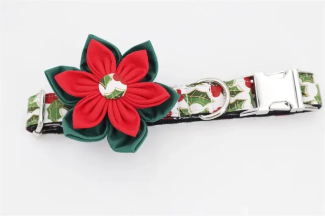 Christmas Dog Collar Bow Tie , Metal Buckle Big and Small Dog&Cat Collar Pet Accessories - Image 3