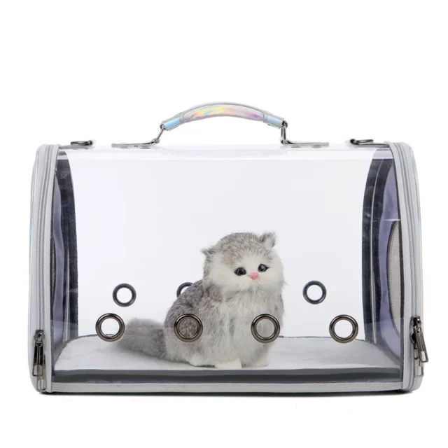 Cat Backpack Carriertransparent Laser Bag Pet Out Cage Portable Handbags Products Carrier Travel