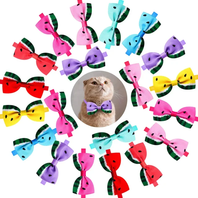 30PCS Summer Pet Bowties Dog Fruits Bow Ties Collar for Small Dog Cat Bowties Colorful Dogs Puppy Bows Pet Grooming Accessores - Image 5