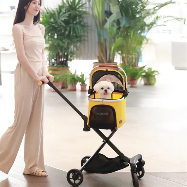 Portable Pet Stroller for Dogs and Cats Trolley Detachable Folding Puppy Stroller Outdoor Camping Travel Carrying Car Cat Bag Z - Image 2