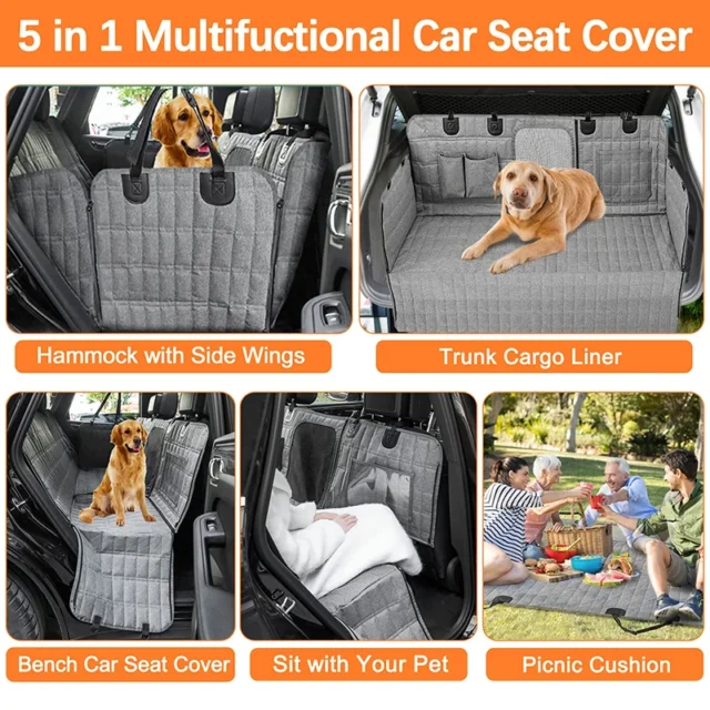 Benepaw Dog Car Seat Cover Waterproof Mesh Window Pet Vehicle Hammock Scratchproof Nonslip Puppy Backseat Cover For Trucks SUV - Image 2