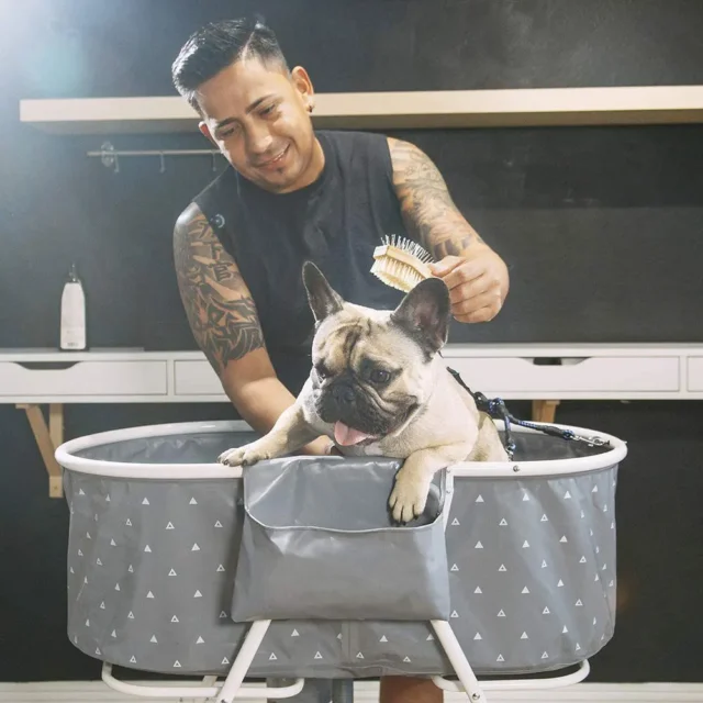 Wholesale Pet Dog Cat Washing Shower Grooming Bath Tub Basin Portable Elevated Folding Dog Bath Tub - Image 6