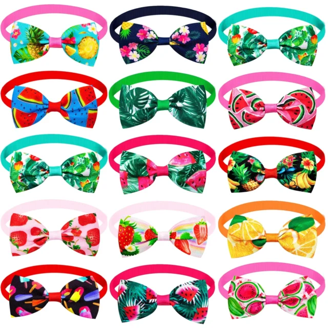 60/100pcs Fruit Style Dog Accessories For Dog Bowtie Summer Small Dogs Puppy Cat Hair Bows Pet Bandanas for Dogs Pet Supplier - Image 4