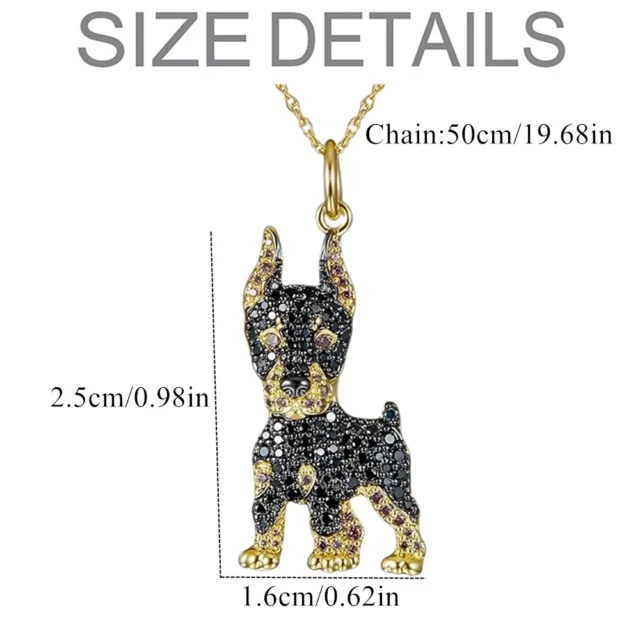 Domineering and Handsome Doberman Dog Pendant Necklace for Women Elegant Pet Puppy Jewelry Animal Accessories Gift for Dog Lover - Image 4