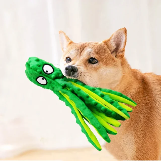 Pet Plush Toy Cat Dog Voice Octopus Shell Puzzle Toy Bite Resistant Interactive Pet Dog Teeth Cleaning Chew Toy Pet Supplies - Image 2