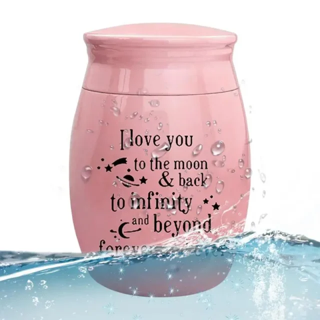 Pet Urn Dog Ashes Urn I Love You To The Moon Back Small Cremation Urns For Dogs And Cats Waterproof No Leakage Cat Urn For Ashes - Image 4