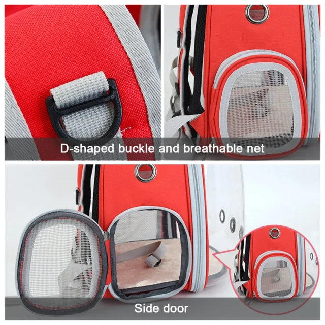 Cat Bag Breathable Portable Cat Bag Travel Portable Cat Transport Backpack Travel Backpack And DogTransparent Space Pet Backpac - Image 5